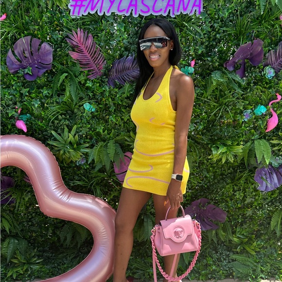 Yellow Bodycon Mini Dress | Miami / Vacation / Summer Party Look - Picture 9 of 16